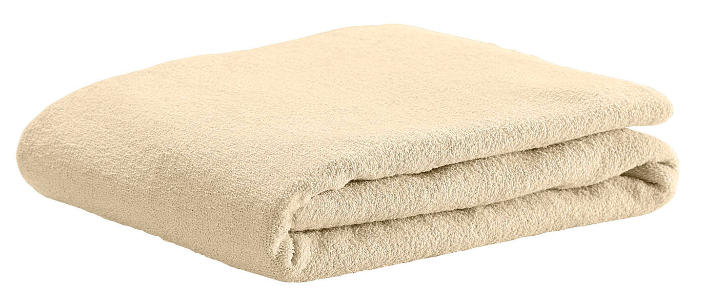 Terry cloth fitted sheet