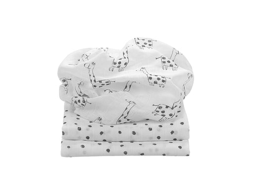 Muslin nappies Giraffe 3-pack