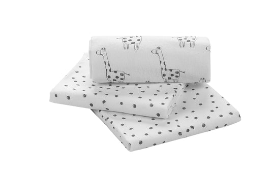 Molton towels giraffe pack of 3