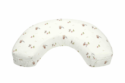 Nursing pillow with jersey cover