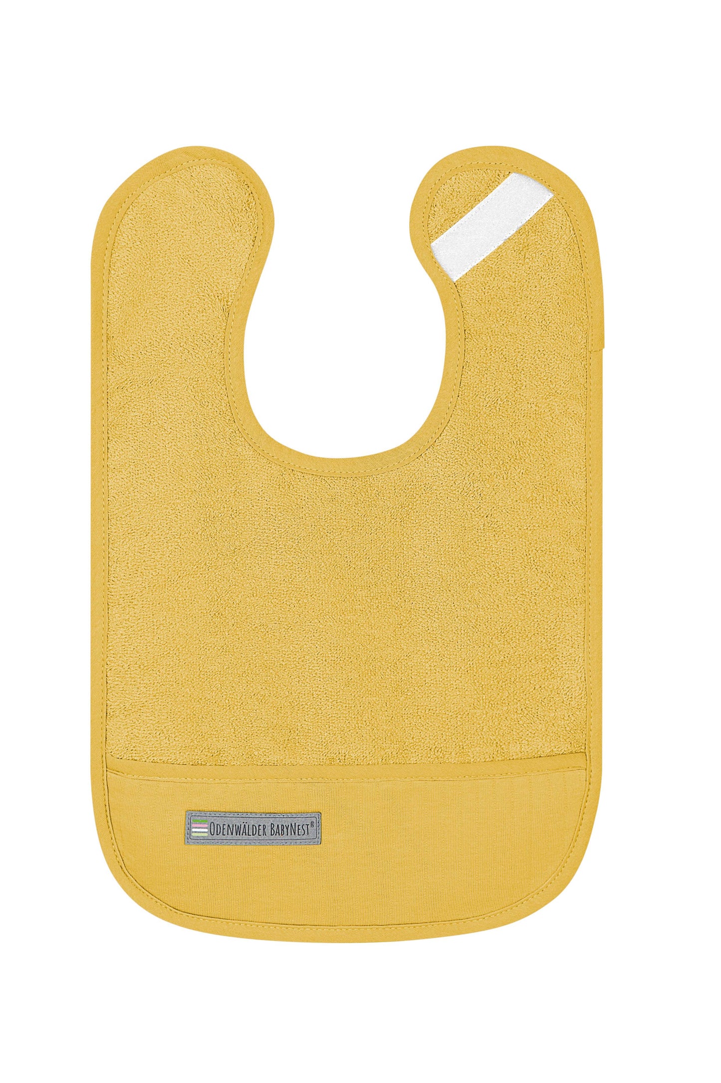 Frottee Klettlätzchen in mustard für den Beikoststart