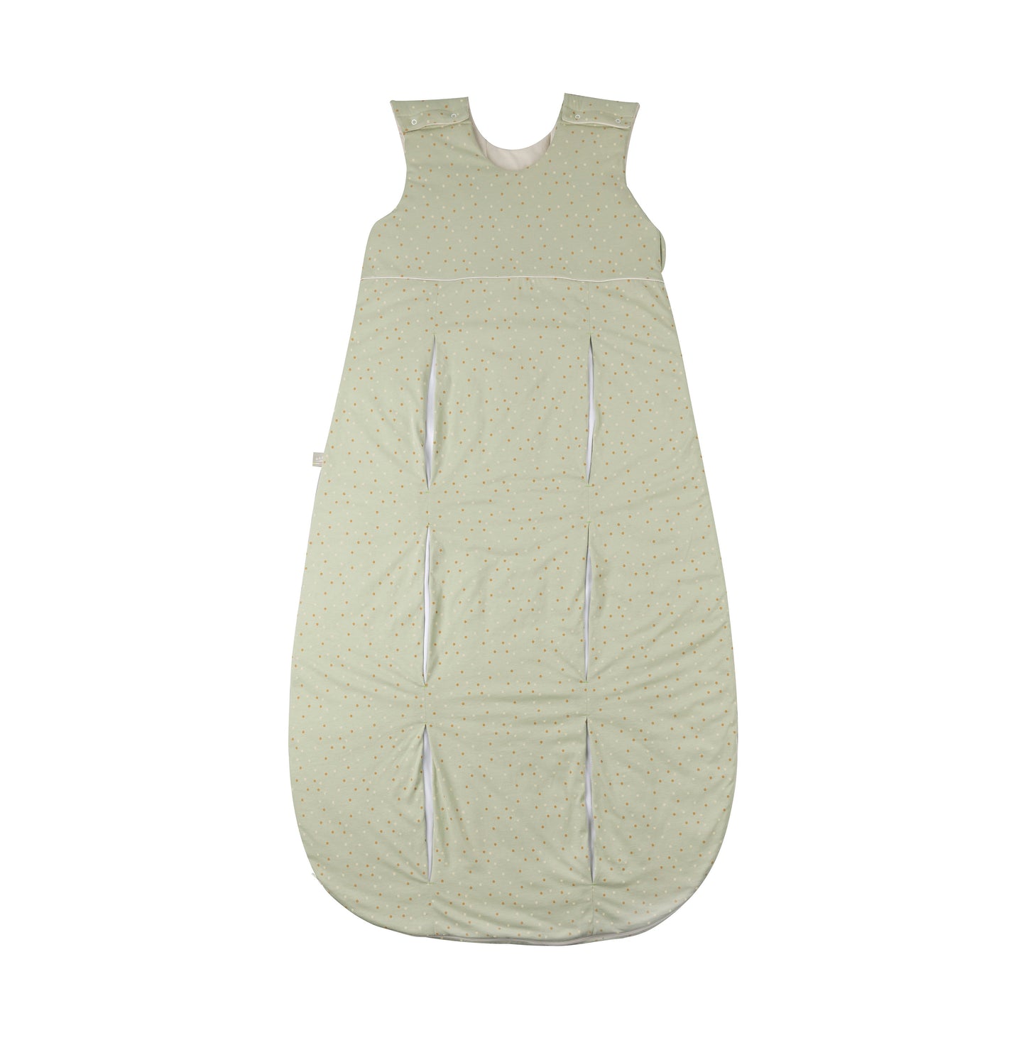 Weicher mintgrüner Kinder-/Erwachsenenschlafsack mit Punktmuster – atmungsaktiver Schlafsack für größere Kinder und für Kinder mit besonderen Bedürfnissen geeignet. Prima Klima Schlafsack mit Rundumreißverschluss für einfaches Wickeln in der Nacht und Klimazonen-Falten im vorderen Bereich zur optimalen Temperaturregulierung. Schlafsack in Überlänge für wachsende Kinder, besonders bequem und praktisch