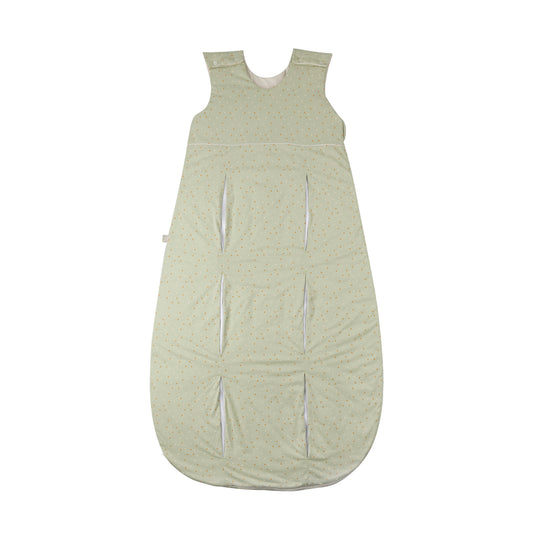 Weicher mintgrüner Kinder-/Erwachsenenschlafsack mit Punktmuster – atmungsaktiver Schlafsack für größere Kinder und für Kinder mit besonderen Bedürfnissen geeignet. Prima Klima Schlafsack mit Rundumreißverschluss für einfaches Wickeln in der Nacht und Klimazonen-Falten im vorderen Bereich zur optimalen Temperaturregulierung. Schlafsack in Überlänge für wachsende Kinder, besonders bequem und praktisch