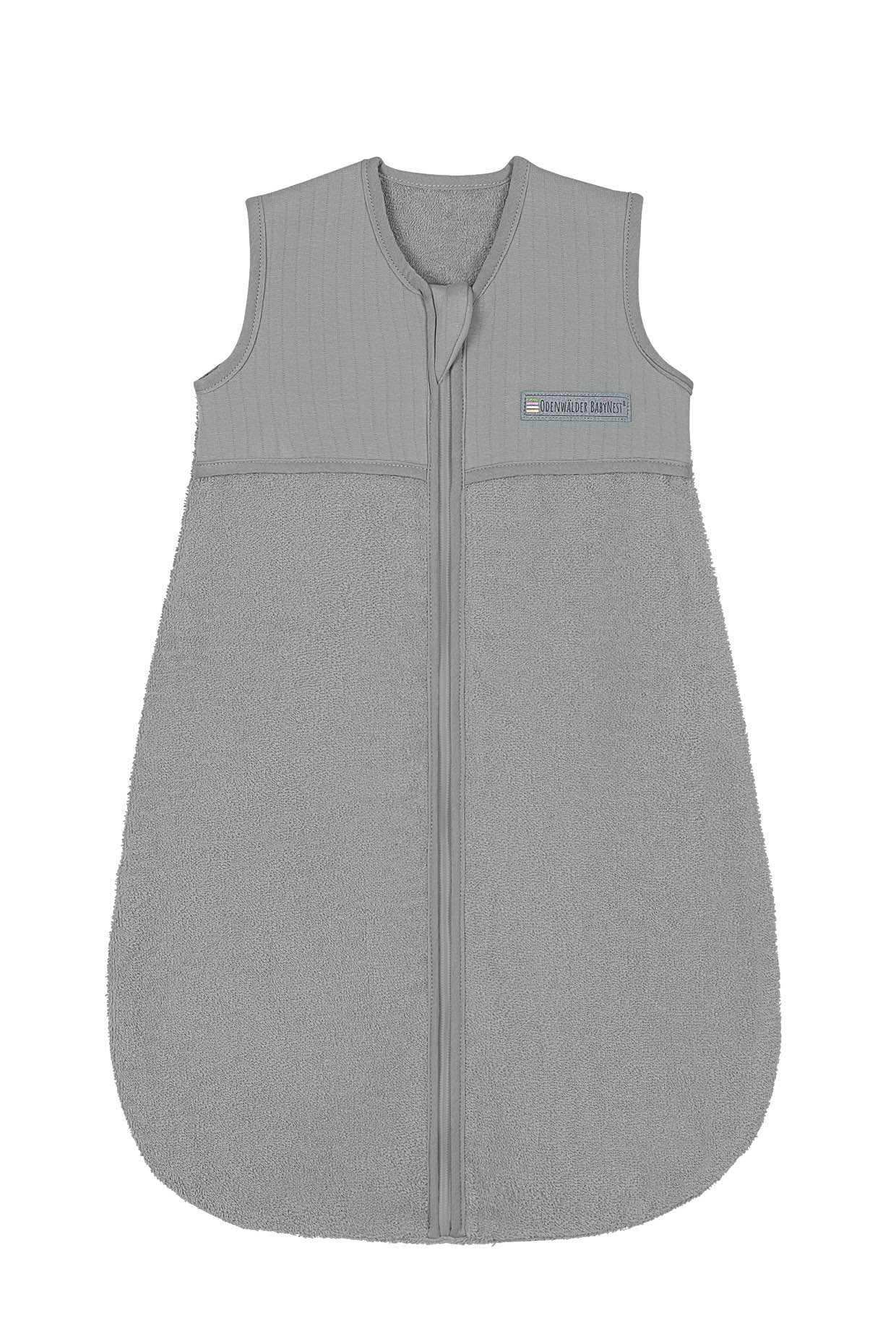 Frottee Schlafsack in grey für heiße Sommernächte.