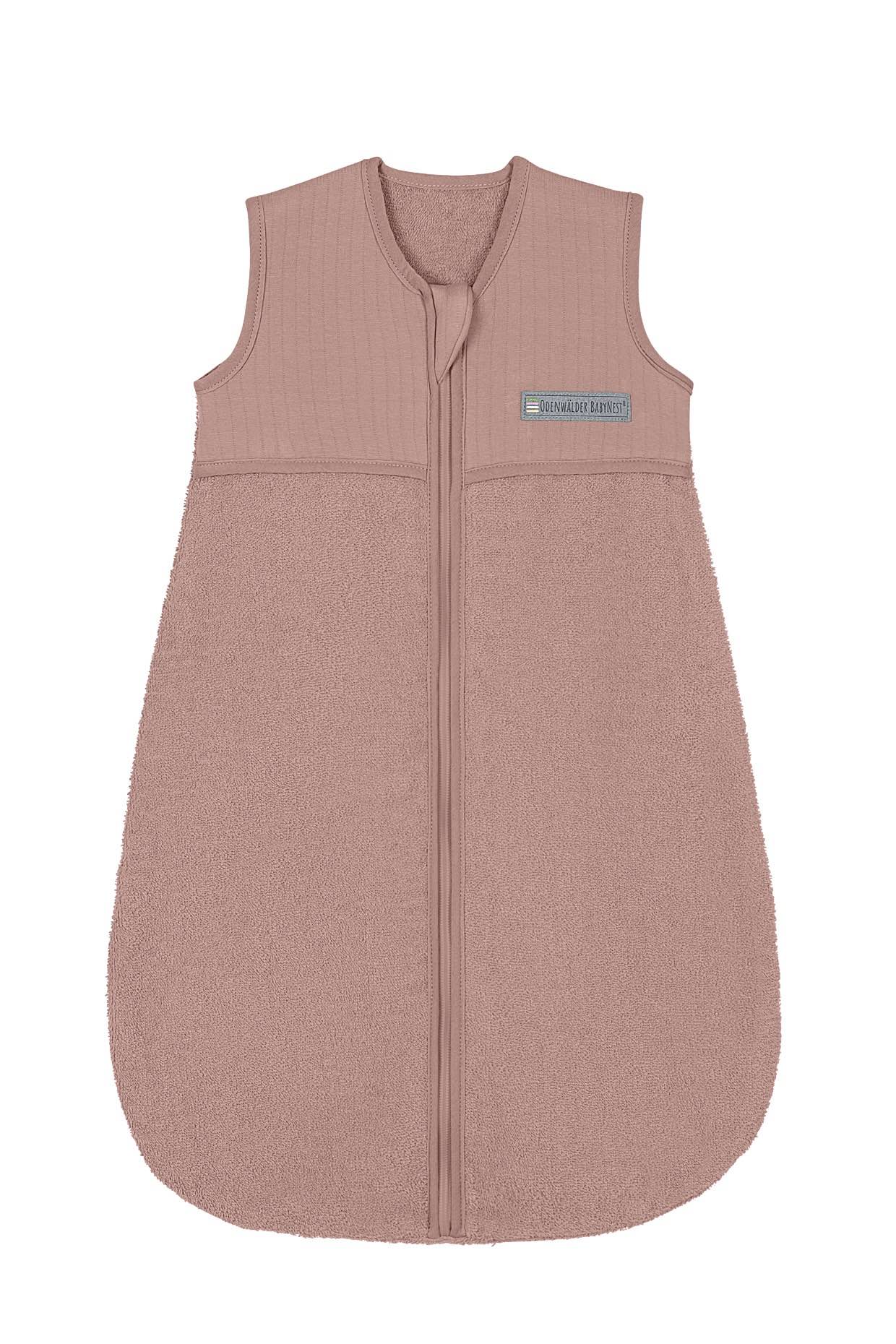 Frottee Schlafsack in cranberry für heiße Sommernächte.