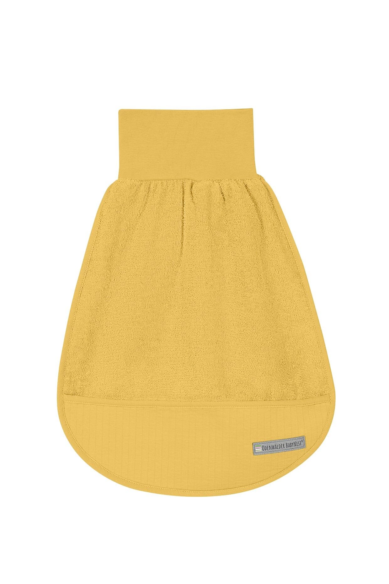 Frottee Schlafnestchen in mustard für bequemes Schlafen im Strampelsack
