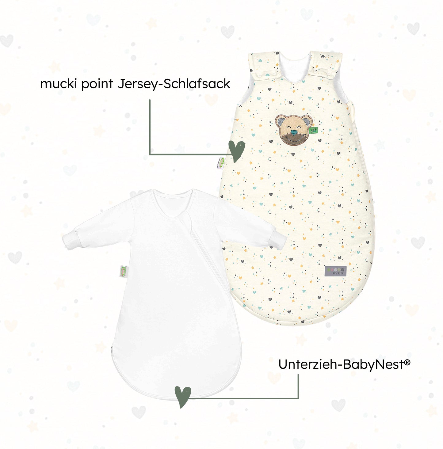mucki point jersey sleeping bag + under-BabyNest®