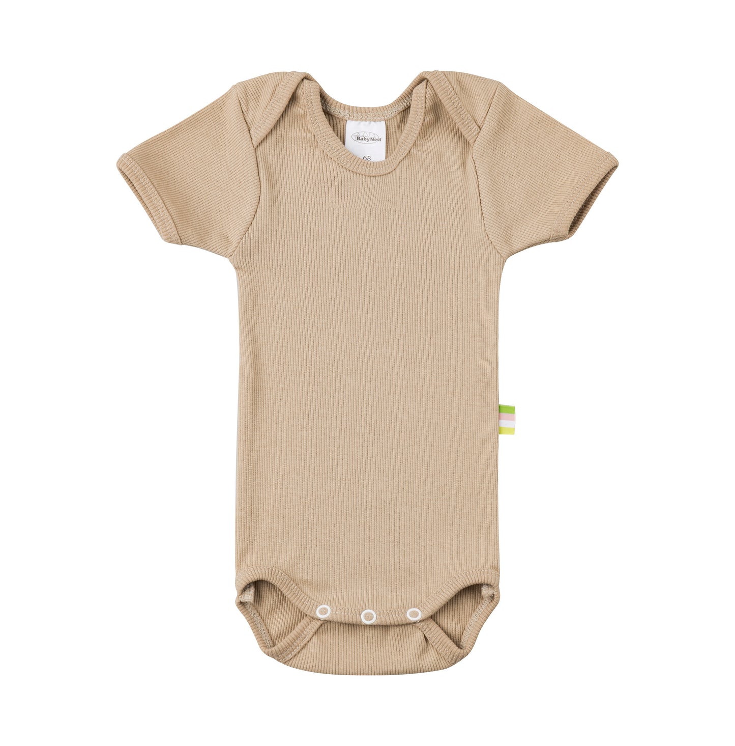 Organic Cotton Baby Body Kurzarm mit weichem Baumwoll Rib Stoff