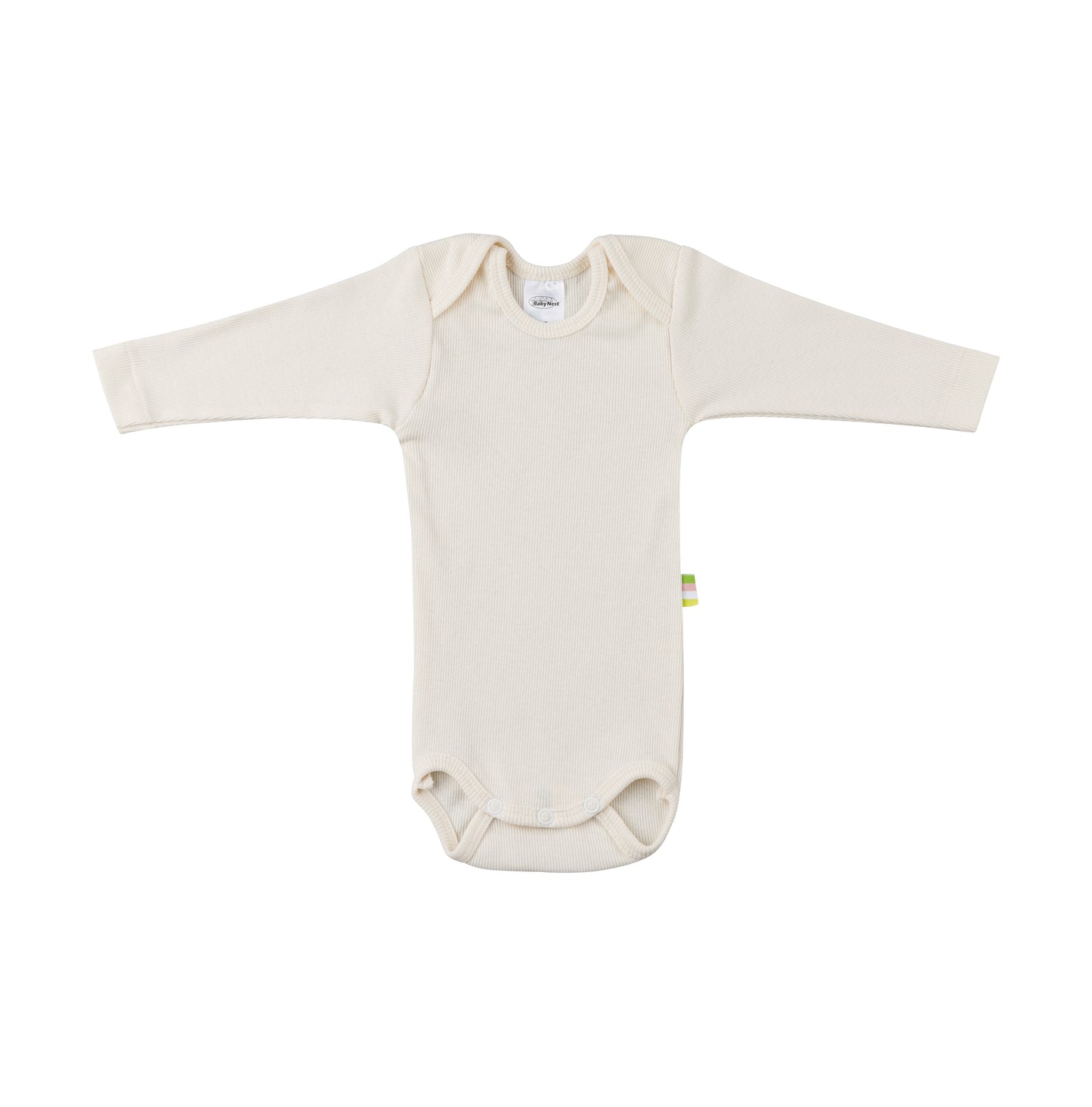 Organic Cotton Baby Body Langarm in Farbe vanilla mit Bio Baumwolle 100%