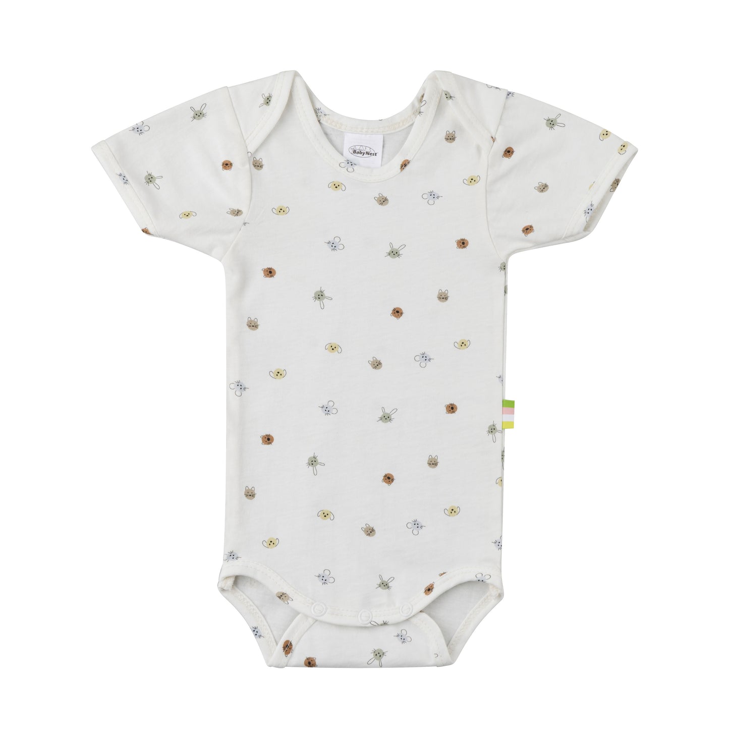 Organic Cotton Baby Body Kurzarm in Design snuggles für den täglichen Einsatz unter dem Schlafsack
