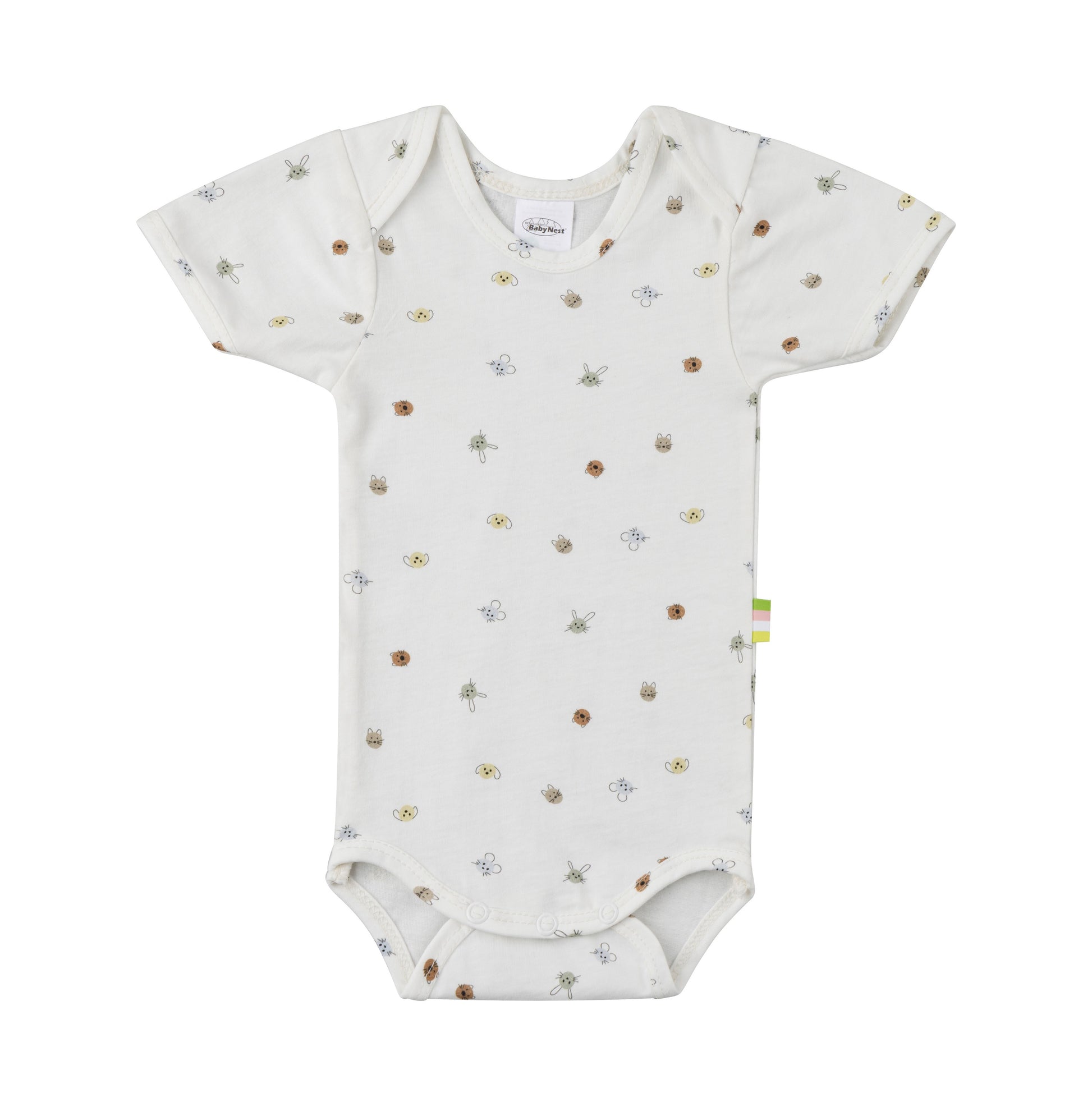 Organic Cotton Baby Body Kurzarm in Design snuggles für den täglichen Einsatz unter dem Schlafsack