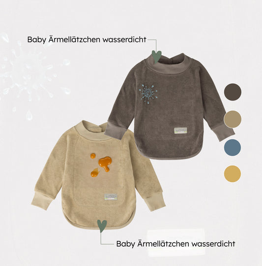 Beikost Bundle enthält zwei Baby Ärmellätzchen wasserdicht