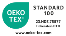 OEKO-TEX Standard 100 zertifiziert: 23.HDE.75577 Hohenstein